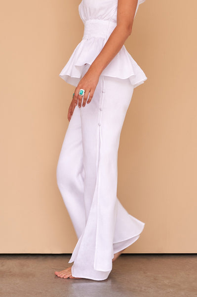 White elegant pants Eloisa > DeeZee Shop Online